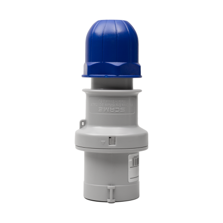 Fise si cuple - Fisa industriala mobila albastra 2P+E 16A 250V IP44 cu pozitie 6h