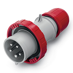 Fisa industriala mobila trifazica rosie 32A 3P+N+E 346-415V IP67 pozitie 6h [0]