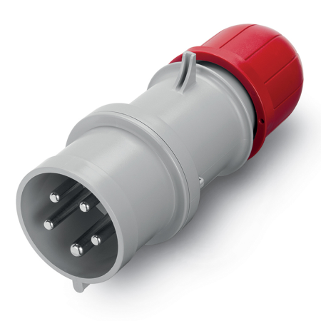 Fise si cuple - Fisa industriala mobila rosie 32A 3P+N+E 400V IP44 cu pozitie 6h