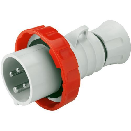 Fise si cuple - Fisa industriala trifazica rosie 3P+N+E 16A 400V IP67 cu pozitie 6h
