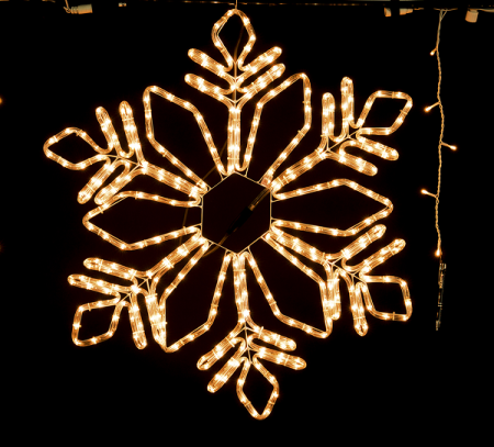 Surse de iluminat - Fulg de zapada luminos cu 324 LED uri lumina calda 2700K dimensiune 78 x 78 cm