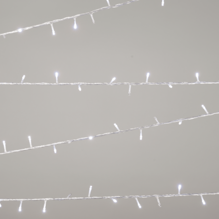 Surse de iluminat - Instalatie luminoasa de Craciun alba cu 200 LED uri lungime 10 m protectie IP44