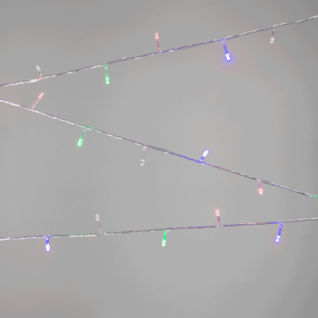 Surse de iluminat - Instalatie decorativa de Craciun multicolora cu 100 LED-uri, lungime 8 m, pentru interior
