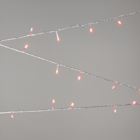Instalatie decorativa de Craciun rosie cu 100 LED-uri, lungime 8 m, pentru interior [0]