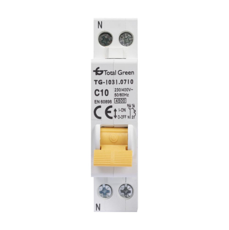 Protectie - Intrerupator automat 10A 1P+N curba C 4.5kA pentru tablou electric