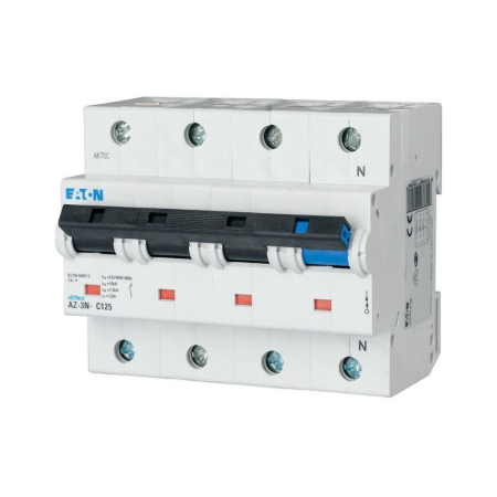Intrerupator automat modular 125 A cu trei poli si neutru curba C pentru sina DIN [0]