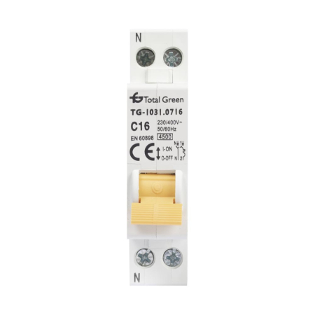 Protectie - Intrerupator automat modular 16A 1P+N cu curba C pentru tablou electric