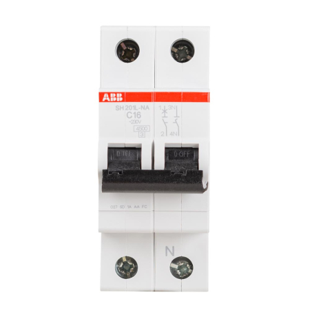 Protectie - Intrerupator automat modular 16A 1P plus N curba C 4.5 kA pentru sina DIN