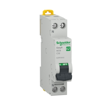 Protectie - Intrerupator automat modular 1P+N 32 A curba C 4,5 kA pentru sina DIN