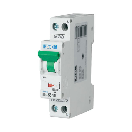 Protectie - Intrerupator automat modular 1P+N 6A curba C 4.5 kA pentru sina DIN