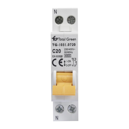 Protectie - Intrerupator automat modular 1P+N 20A curba C pentru tablou electric