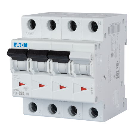 Protectie - Intrerupator automat modular 3P+N 20 A curba C 6 kA pentru tablou electric