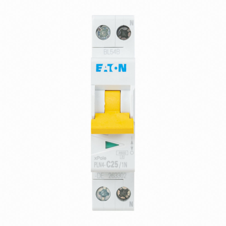 Protectie - Intrerupator automat modular 25A 1P+N curba C 4.5 kA pentru sina DIN