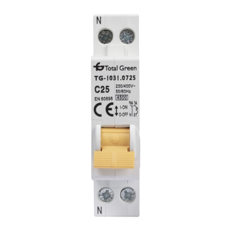 Protectie - Intrerupator automat modular 25A 1P+N curba C 4.5kA