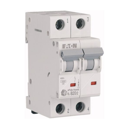 Intrerupator automat modular 2P 20 A curba B 4,5 kA pentru sina DIN [0]