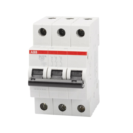 Intrerupator automat modular tripolar 50A curba C 4.5kA pentru sina DIN [1]