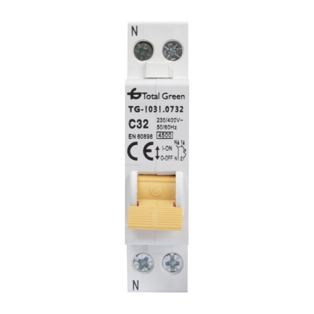 Protectie - Intrerupator automat 32A 1P+N cu curba C si capacitate de rupere 4.5 kA