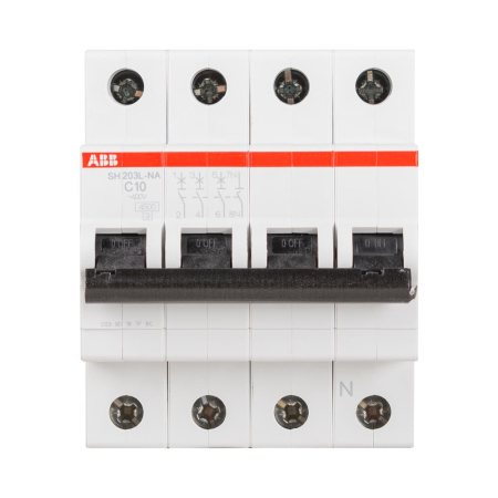 Protectie - Intrerupator automat modular 3P+N 10A curba C 4.5 kA pentru tablou electric