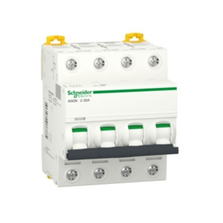 Protectie - Intrerupator automat modular tetrapolar 50A curba C 6kA pentru sina DIN