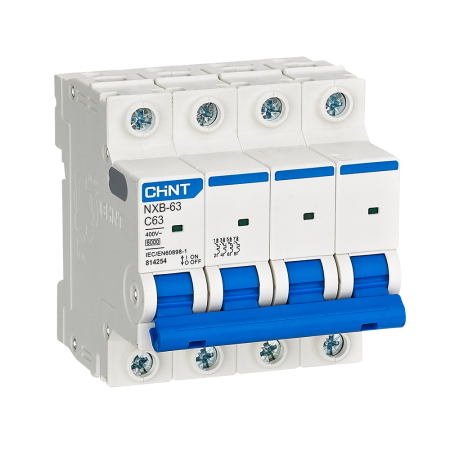 Protectie - Intrerupator automat modular 4 poli 63 A curba C 6 kA pentru sina DIN
