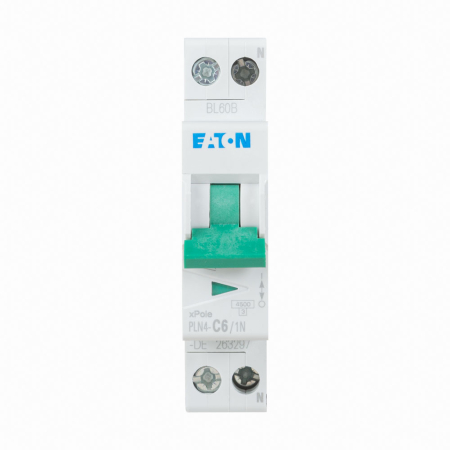 Protectie - Intrerupator automat modular 6 A 1P+N curba C pentru sina DIN