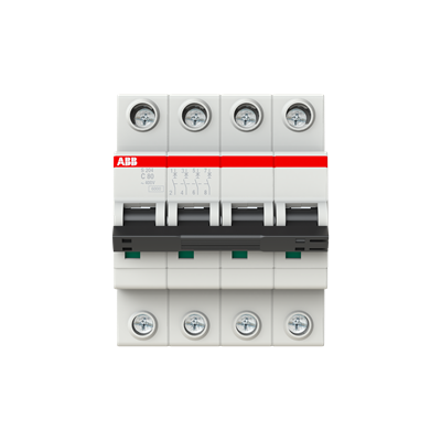 Intrerupator automat modular tetrapolar 80 A curba C 6 kA pentru sina DIN [1]