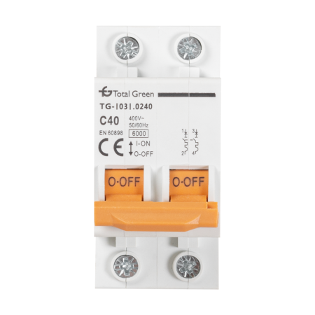 Protectie - Intrerupator automat bipolar 40A curba C 6kA cu doi poli protejati