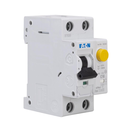Intrerupator automat cu protectie diferentiala 16 A 1P+N curba C 10 kA 10 mA pentru sina DIN [0]