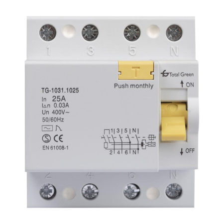 Protectie - Intrerupator automat diferential tetrapolar 25A cu sensibilitate 30mA