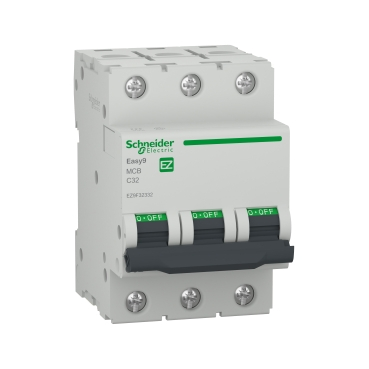 Protectie - Intrerupator automat modular Easy9 cu 3 poli 32 A curba C pentru sina DIN