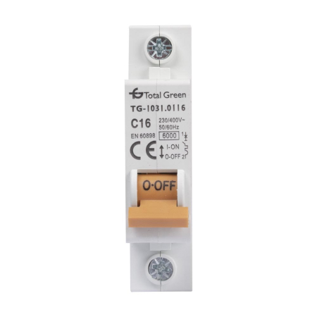 Protectie - Intrerupator automat modular monopolar 16A curba C 6kA pentru sina DIN