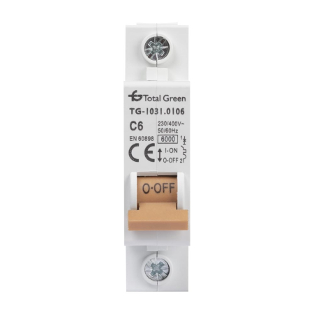 Protectie - Intrerupator automat monopolar 6A curba C capacitate rupere 6 kA