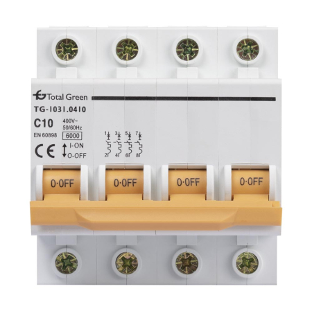 Protectie - Intrerupator automat tetrapolar 10A 400V curba C 6kA