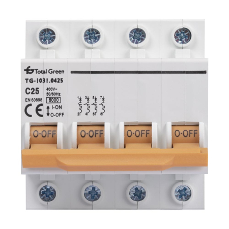 Protectie - Intrerupator automat modular tetrapolar 25A curba C 6kA