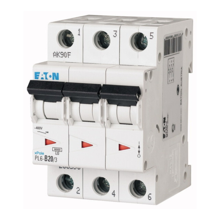 Protectie - Intrerupator automat modular tripolar 20 A curba C 6 kA pentru tablou electric