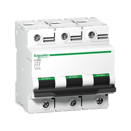 Protectie - Intrerupator automat modular tripolar 80 A curba C 10 kA pentru sina DIN