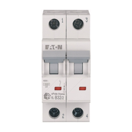 Protectie - Intrerupator automat modular bipolar 32 A curba B 4,5 kA pentru sina DIN