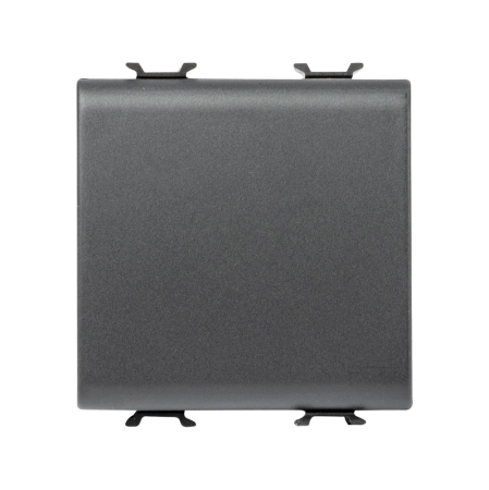Intrerupator cap scara negru satinat cu 2 module pentru instalatii electrice incastrate [0]