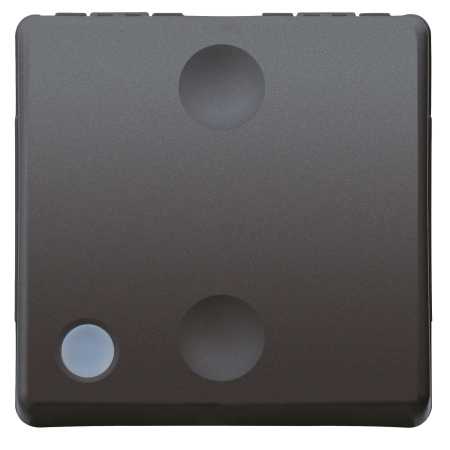 Aparataj - Intrerupator cap scara negru iluminabil cu 2 module pentru comanda luminii din doua puncte