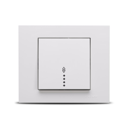 Aparataj - Intrerupator cap scara alb cu iluminare pentru montaj incastrat