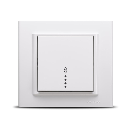 Aparataj - Intrerupator cap scara cu LED alb pentru montaj incastrat