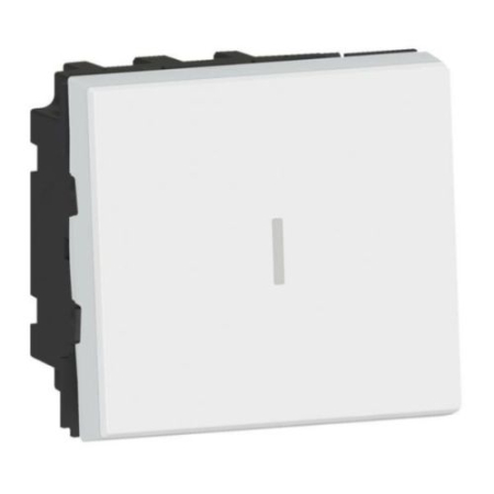 Aparataj - Intrerupator cruce modular alb cu 2 module pentru comanda iluminatului din mai multe puncte