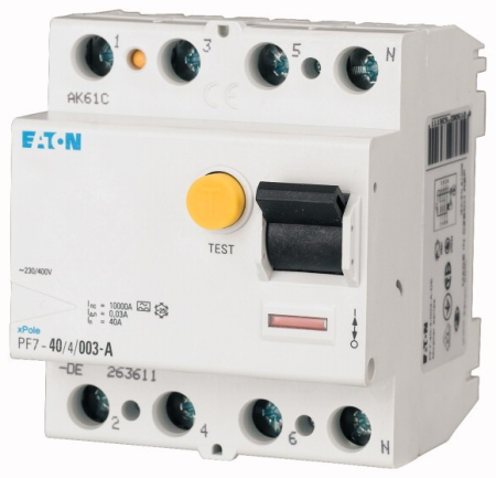 Protectie - Intrerupator diferential tetrapolar 100A 300mA 10kA tip AC pentru sina DIN