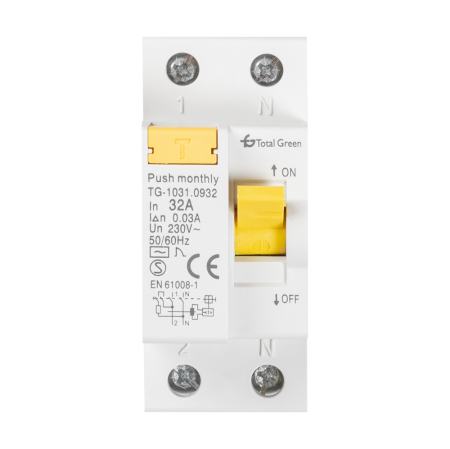 Intrerupator diferential 2P 32A 30mA pentru circuit monofazat 230V [0]