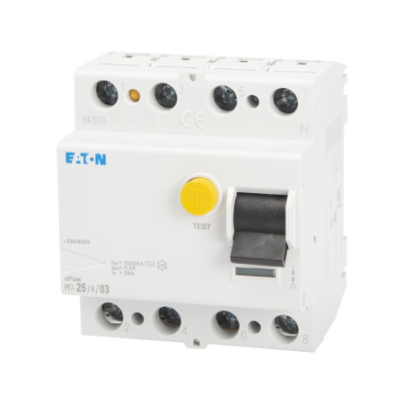Protectie - Intrerupator diferential modular 4P 25A 30mA 10kA pentru sina DIN