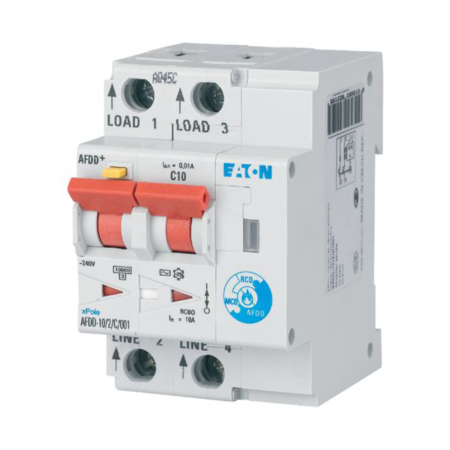 Protectie - Intrerupator diferential AFDD 2 poli 10A curba B 10kA 30mA tip AC pentru tablou electric