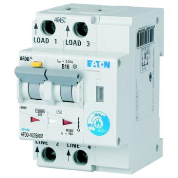 Intrerupatoare automate diferentiale - Eaton AFDD 16A 2P B 10kA 30mA | Protecție arc electric + diferențială + supracurent