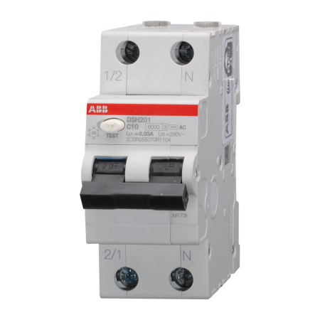 Protectie - Intrerupator diferential RCBO 1P+N 10 A curba C 30 mA tip AC pentru sina DIN