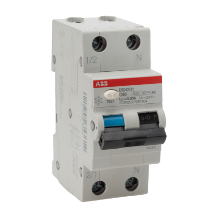 Protectie - Intrerupator diferential cu protectie la supracurent 40A 1P N curba C 30mA 6kA pentru sina DIN