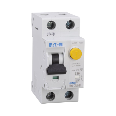 Protectie - Intrerupator diferential magnetotermic 10A 10mA 1P+N 10kA curba C pentru sina DIN